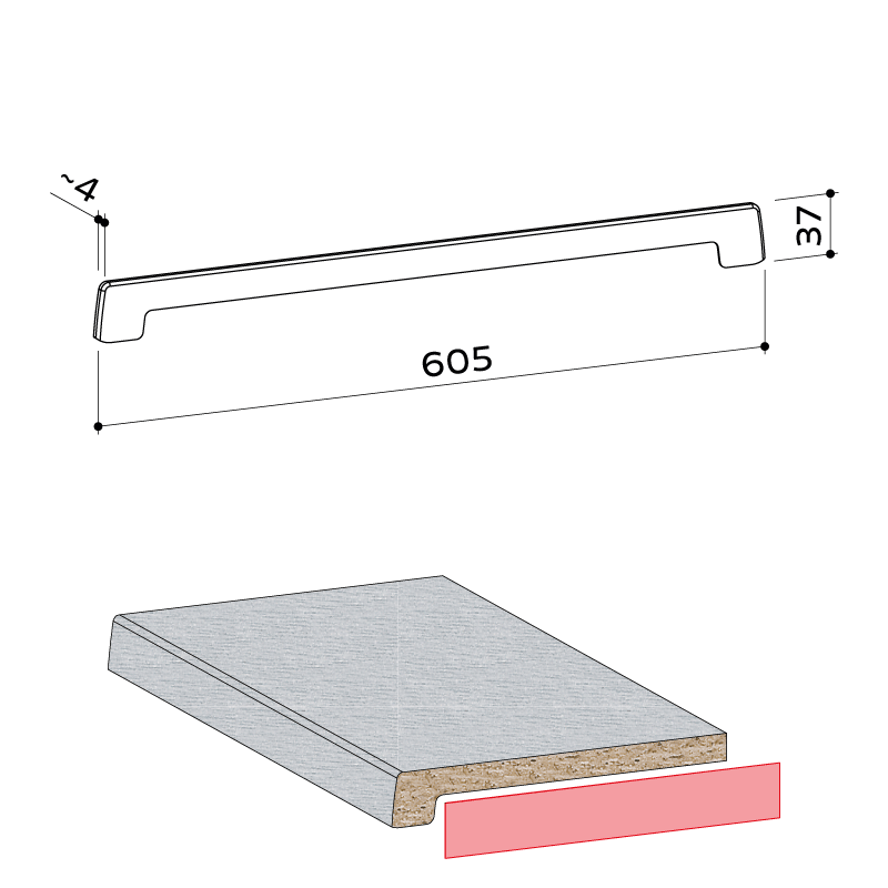 21.305.001 Seitenabschlusskappe 37x605 1 - https://www.werzalit.com/en/compact-interior-window-sill/