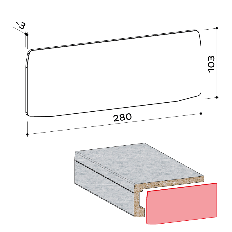 23.073.001 Seitenabschlusskappe exclusiv system 100