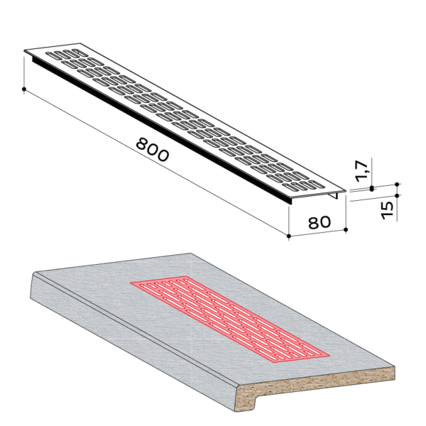 Verbindungsprofil für Exclusiv Fensterbank 600/34 mm