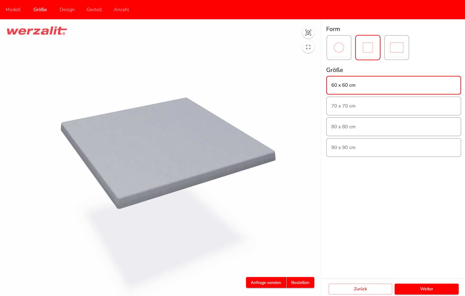 3D Tischkonfigurator Tischplatte Classic - https://www.werzalit.com/nl/tafelblad-classic-werzalit/