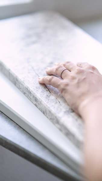 innenfensterbank compact 3 muster hand
